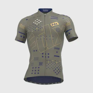 Fdx All Day Green Men's Short Sleeve Summer Cycling Jersey