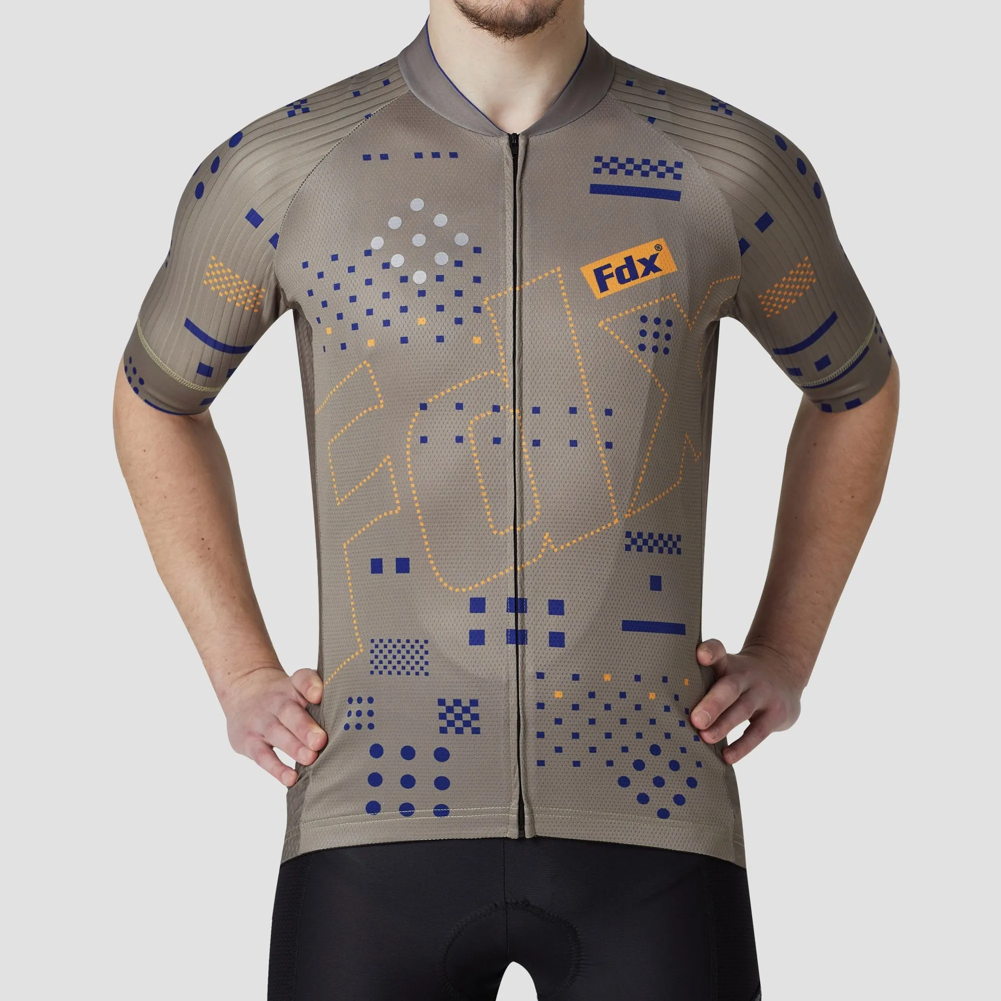 Fdx All Day Green Men's Short Sleeve Summer Cycling Jersey