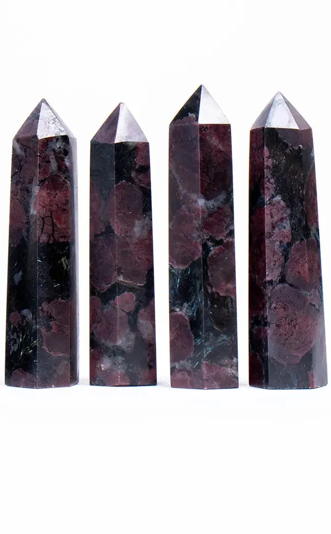 Garnet Astrophyllite Crystal Towers