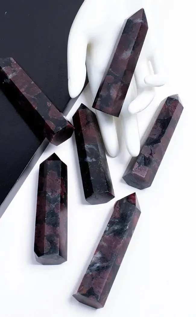 Garnet Astrophyllite Crystal Towers