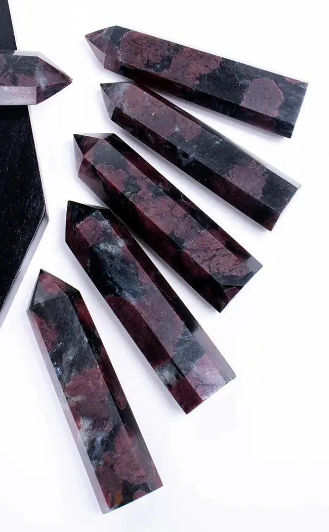 Garnet Astrophyllite Crystal Towers