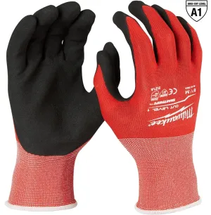 Milwaukee 48-22-8901 Gloves, Unisex, M, 7.2 to 7.5 in L, Nitrile, Red :PR: QUANTITY: 1