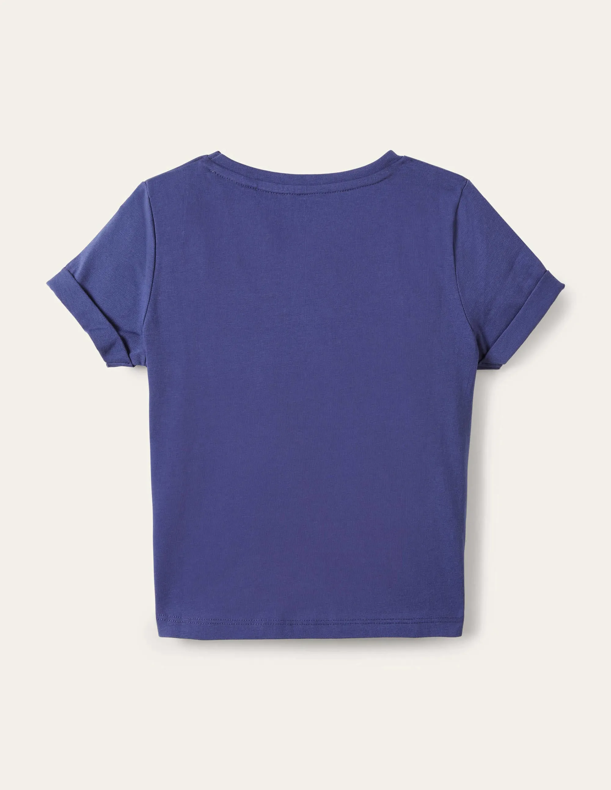 Navy Strawberry Detail Graphic T-shirt-Starboard Blue Strawberry