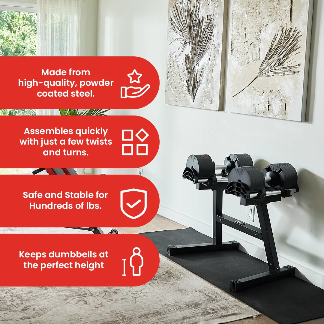 NUOBELL Adjustable Dumbbell Rack and Stand