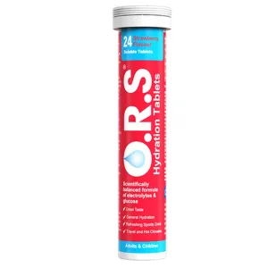 O.R.S Strawberry 24 Dehydration Tablets