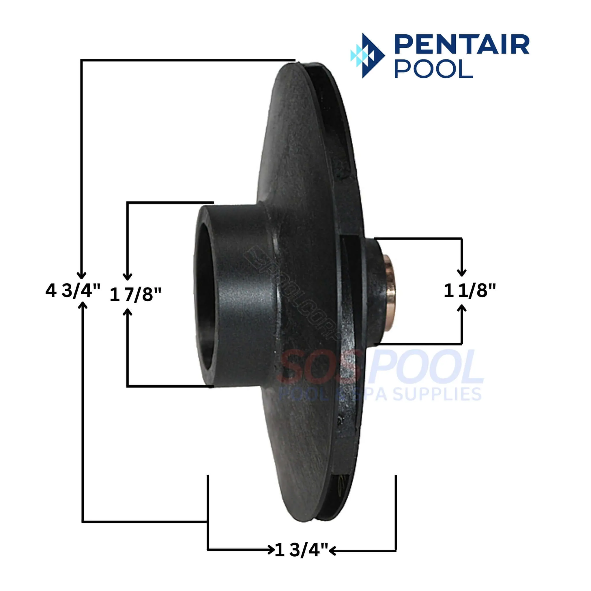 Pentair Impeller For Max-E-Glas and Dura-Glas Pumps | 3/4HP - 1HP | C105-138PEB