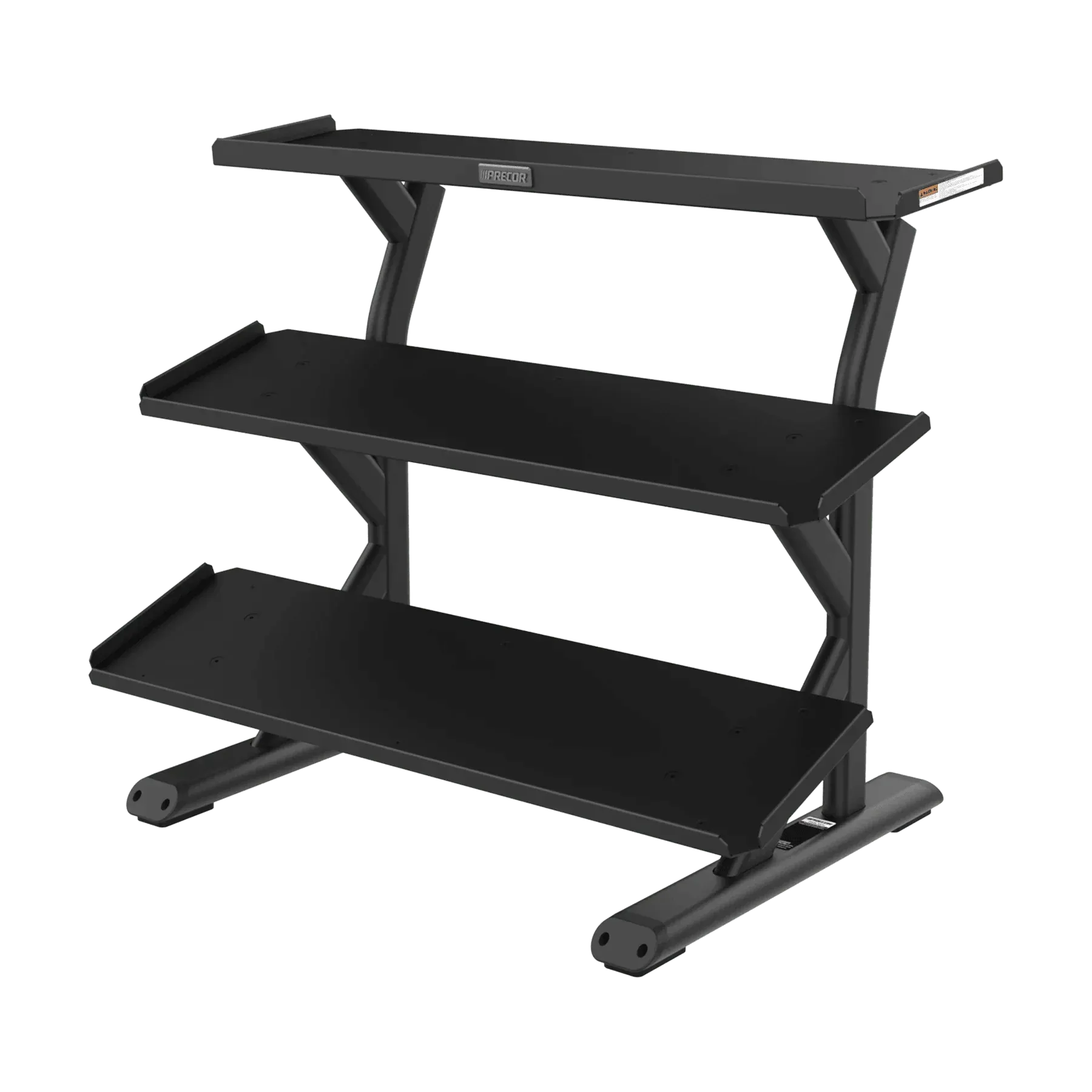 Precor Vitality Series 3-Tier, 10-Pair, Flat Tray Dumbbell Rack (VBR 6804)