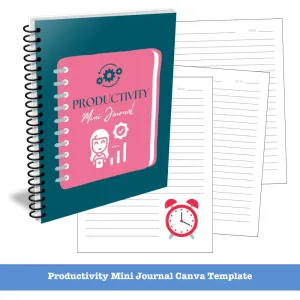 Productivity Journal Template - Canva Mini PLR Journal