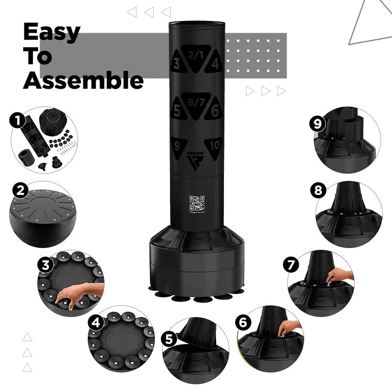 RDX Kt Ronin 4ft 2-In-1 Kids Free Standing Punch Bag With Gloves For Training & Workout Set
