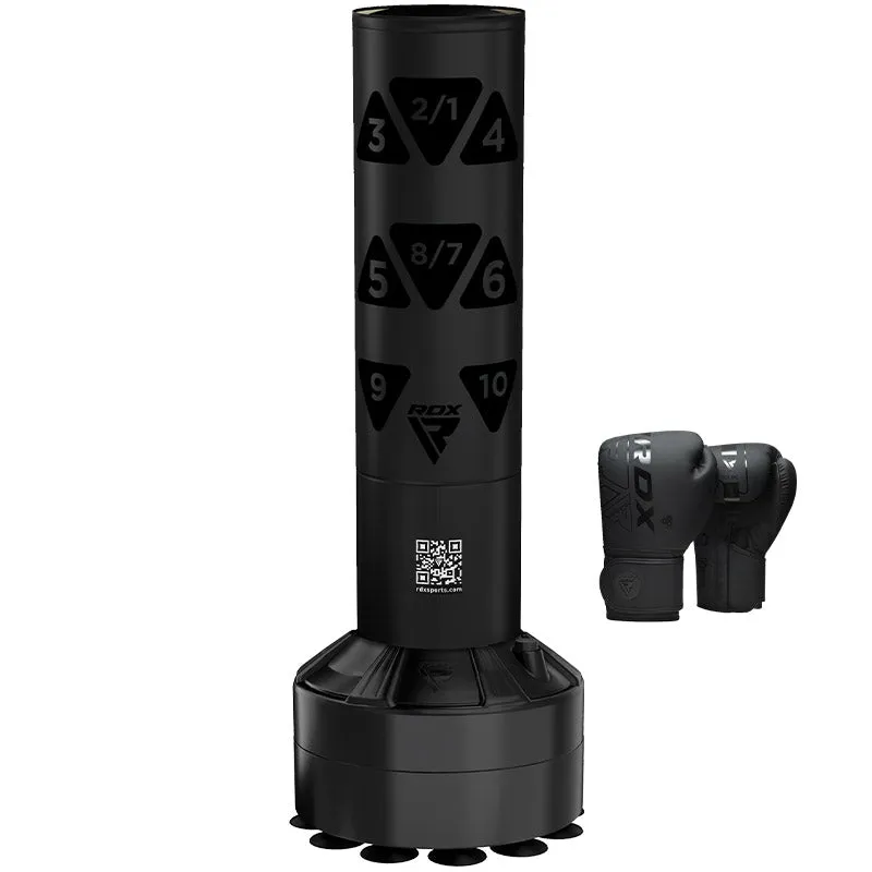 RDX Kt Ronin 4ft 2-In-1 Kids Free Standing Punch Bag With Gloves For Training & Workout Set