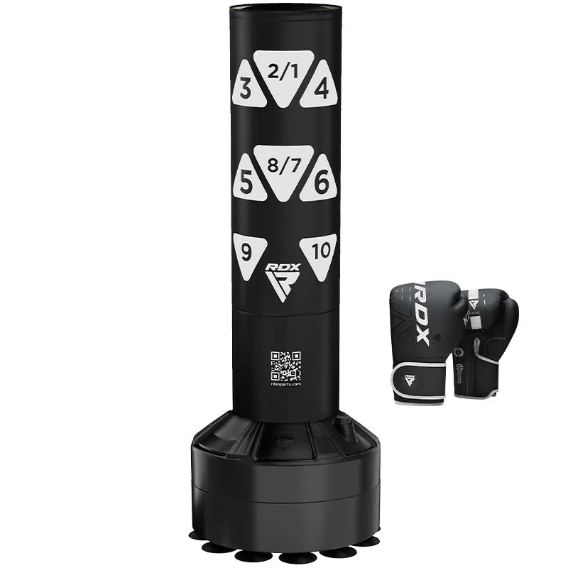 RDX Kt Ronin 4ft 2-In-1 Kids Free Standing Punch Bag With Gloves For Training & Workout Set