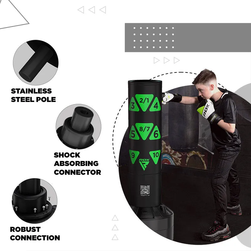 RDX Kt Ronin 4ft 2-In-1 Kids Free Standing Punch Bag With Gloves For Training & Workout Set