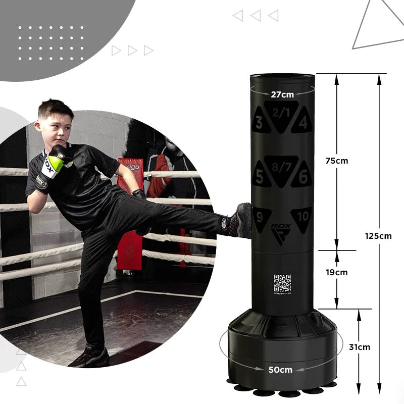 RDX Kt Ronin 4ft 2-In-1 Kids Free Standing Punch Bag With Gloves For Training & Workout Set