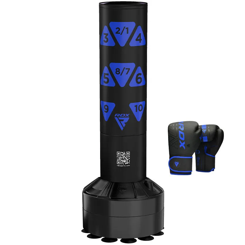 RDX Kt Ronin 4ft 2-In-1 Kids Free Standing Punch Bag With Gloves For Training & Workout Set