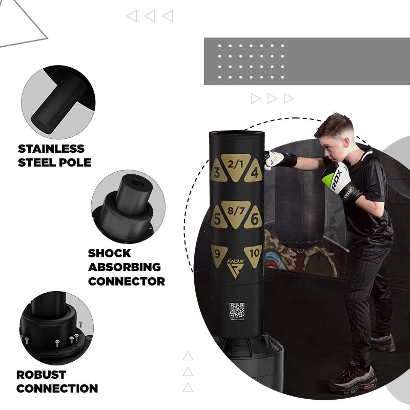 RDX Kt Ronin 4ft 2-In-1 Kids Free Standing Punch Bag With Gloves For Training & Workout Set