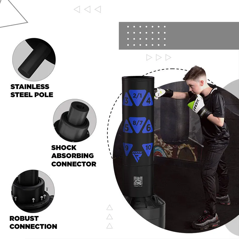 RDX Kt Ronin 4ft 2-In-1 Kids Free Standing Punch Bag With Gloves For Training & Workout Set