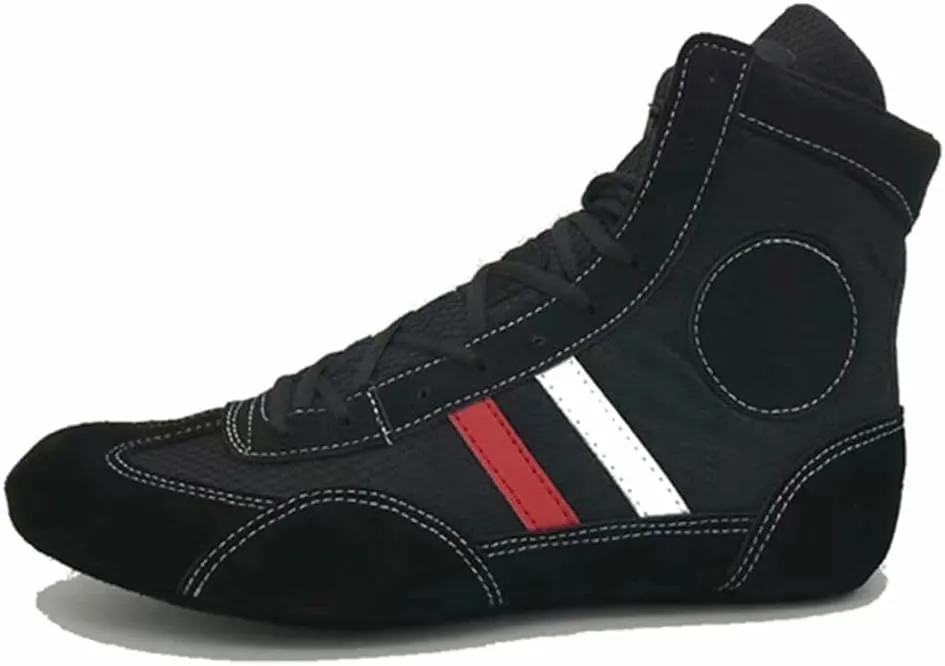 Sambo Shoes Lightweight freestyle Wrestling Shoes Men's Women's Shoes Soft Sole Indoor Adults Children Fitness Trainers Shoes Unisex Anti-Skid Breathable Gym Sneakers,Standard Sneaker Size 30-46 EU
