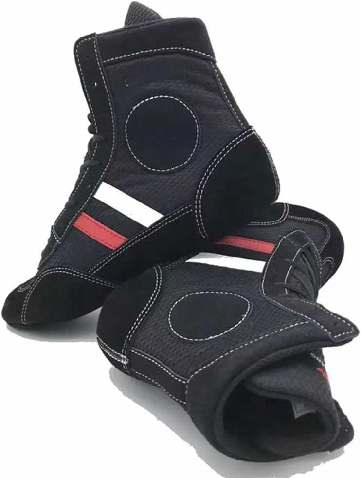 Sambo Shoes Lightweight freestyle Wrestling Shoes Men's Women's Shoes Soft Sole Indoor Adults Children Fitness Trainers Shoes Unisex Anti-Skid Breathable Gym Sneakers,Standard Sneaker Size 30-46 EU