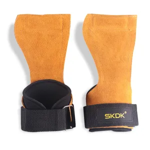 SKDK Leather Weight Lifting Gloves Women Men Training Workout Body Building Grip
