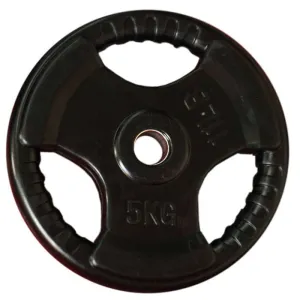Standard Rubber Coated Tri-Grip Weight Plates (28mm bars), $5.95/kg