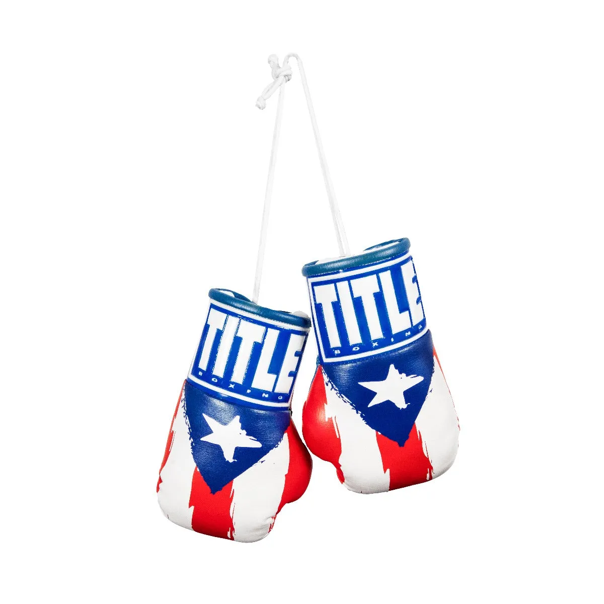 TITLE Boxing Puerto Rico Flag Mini Gloves