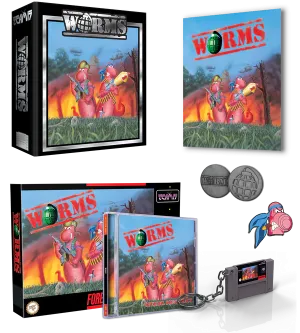 WORMS COLLECTOR'S EDITION (Gray or Peach)  - SNES